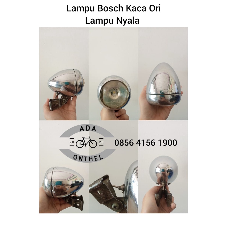 PESANAN BISCH KROM KACA ORI - LAMPU BOSCH SEPEDA ONTHEL - LAMPU BOSCH ONTHEL KACA ORI