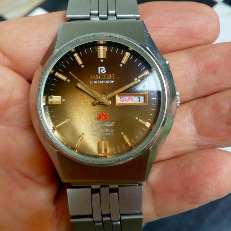 Jam tangan Ricoh crystal automatic jam bekas jam vintage jam jadul jam kuno.