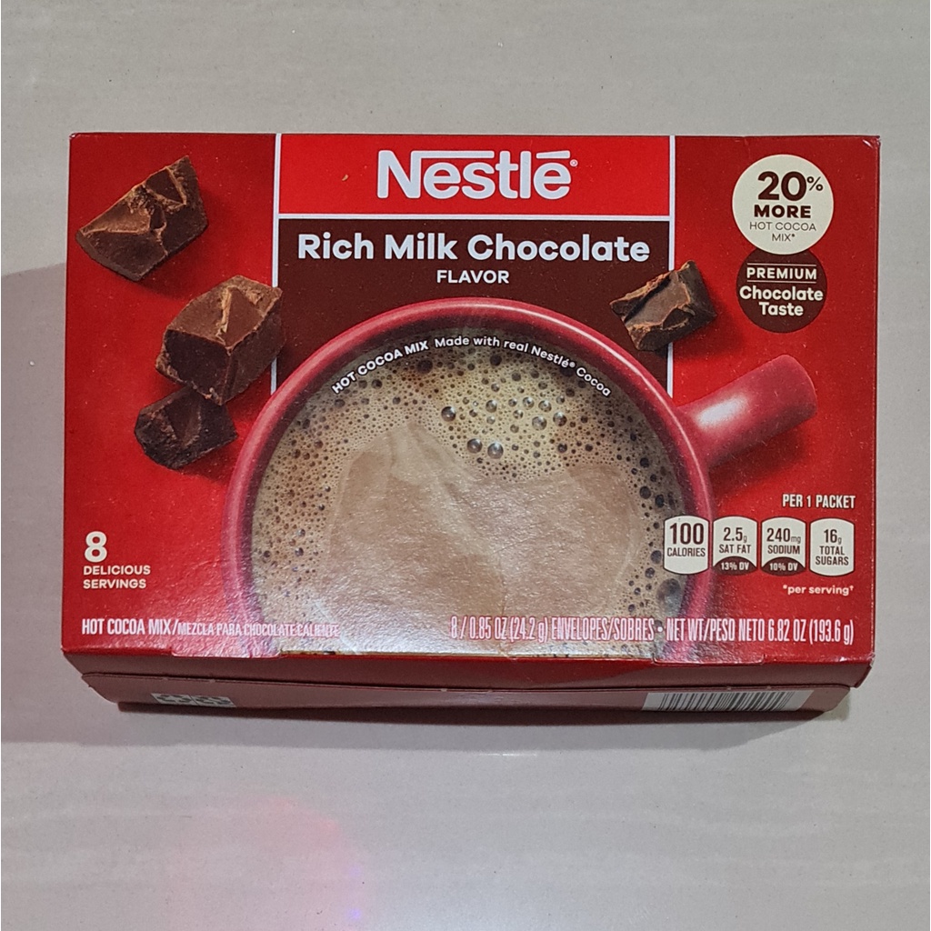 Nestle Rich Milk Chocolate Hot Cocoa Mix 8 x 24 Gram