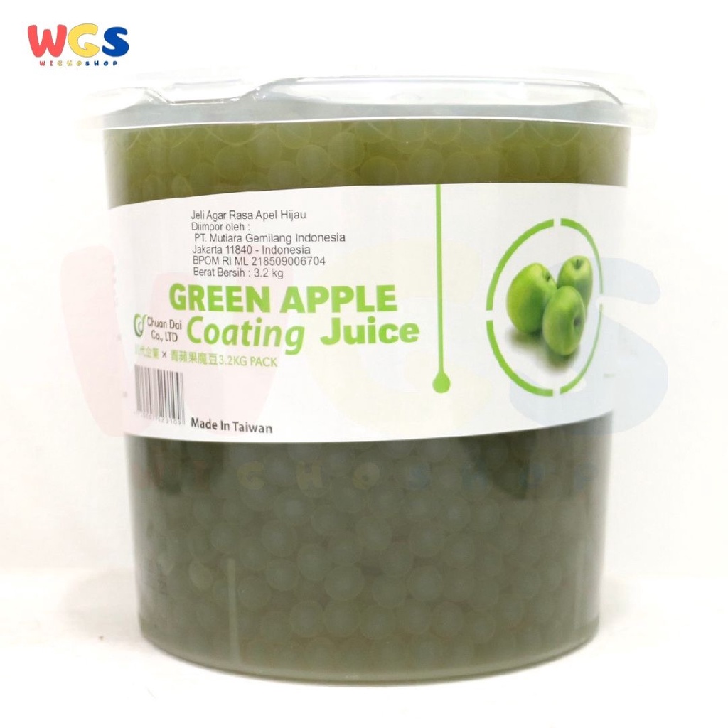 Chuan Dai Popping Boba Green Apple Coating Juice 3.2kg