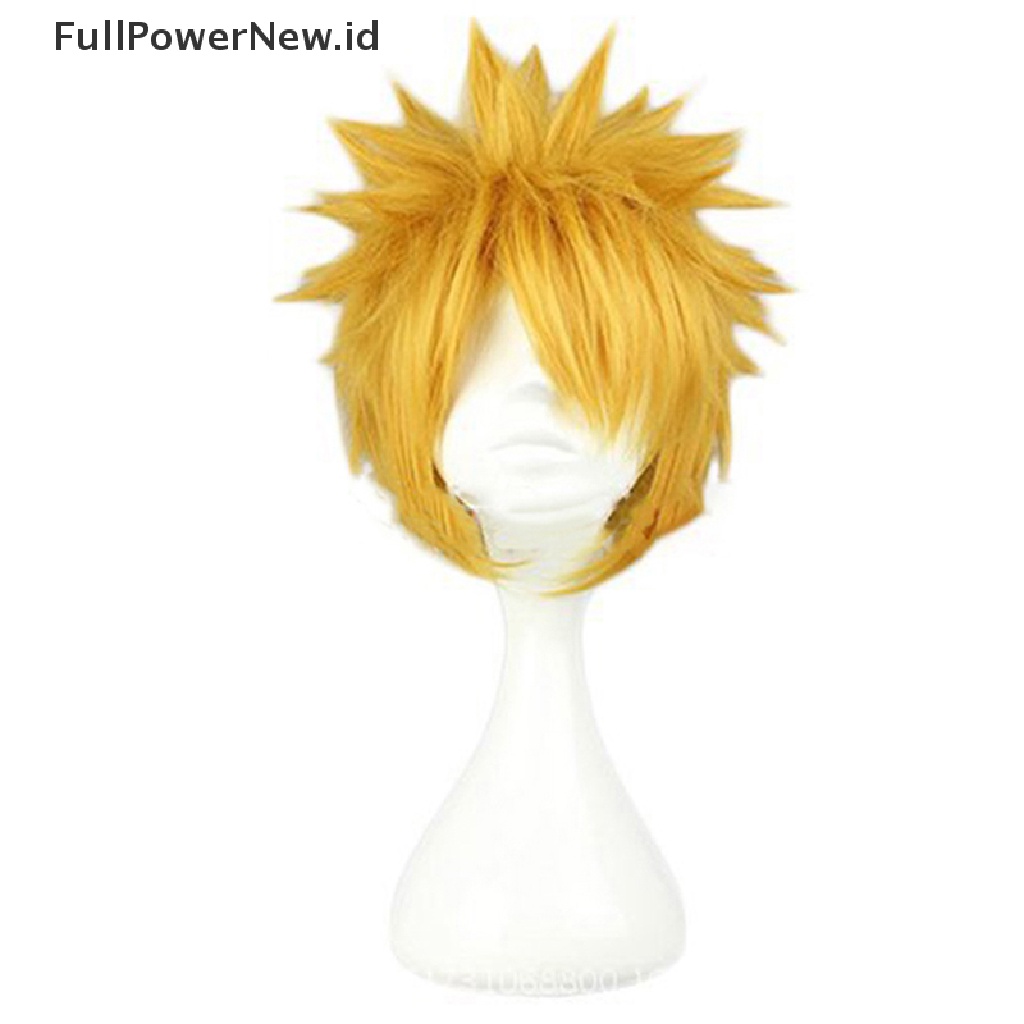 Power 30cm/11.8 &quot;Anime Karakter Uzumaki Naruto Rambut Kuning Sintetis Kostum Cosplay ID