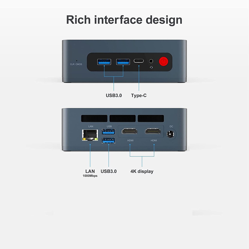 AKN88 - BEELINK SEi 8th Gen Mini PC - 16GB RAM 512GB SSD - Intel i5-8259U