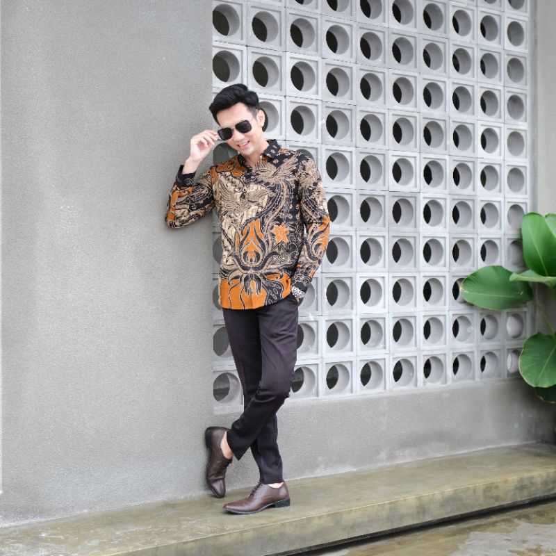 baju batik cowok premium slimfit terbaru termurah batik kertojoyo size lengkap bisa costum size