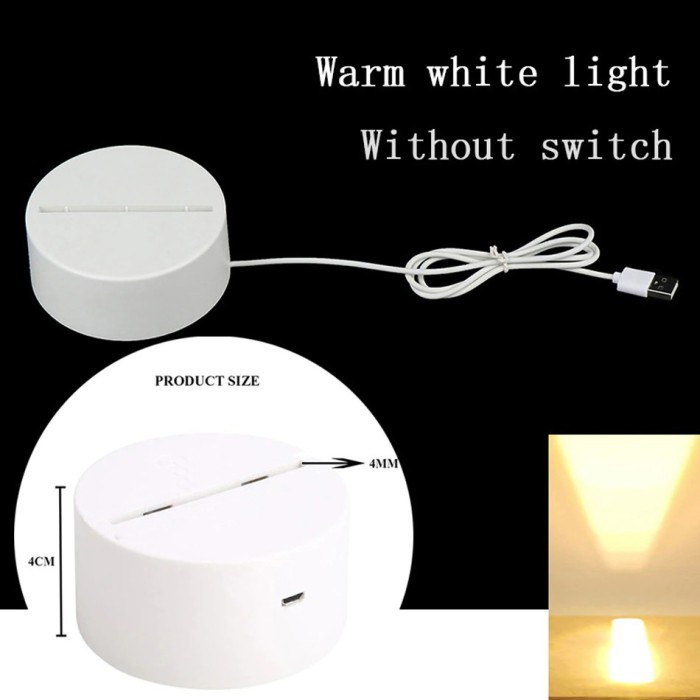 Lampu Tidur Mee Do Hias LED 3D Dekorasi Pajangan Akrilik Transparan