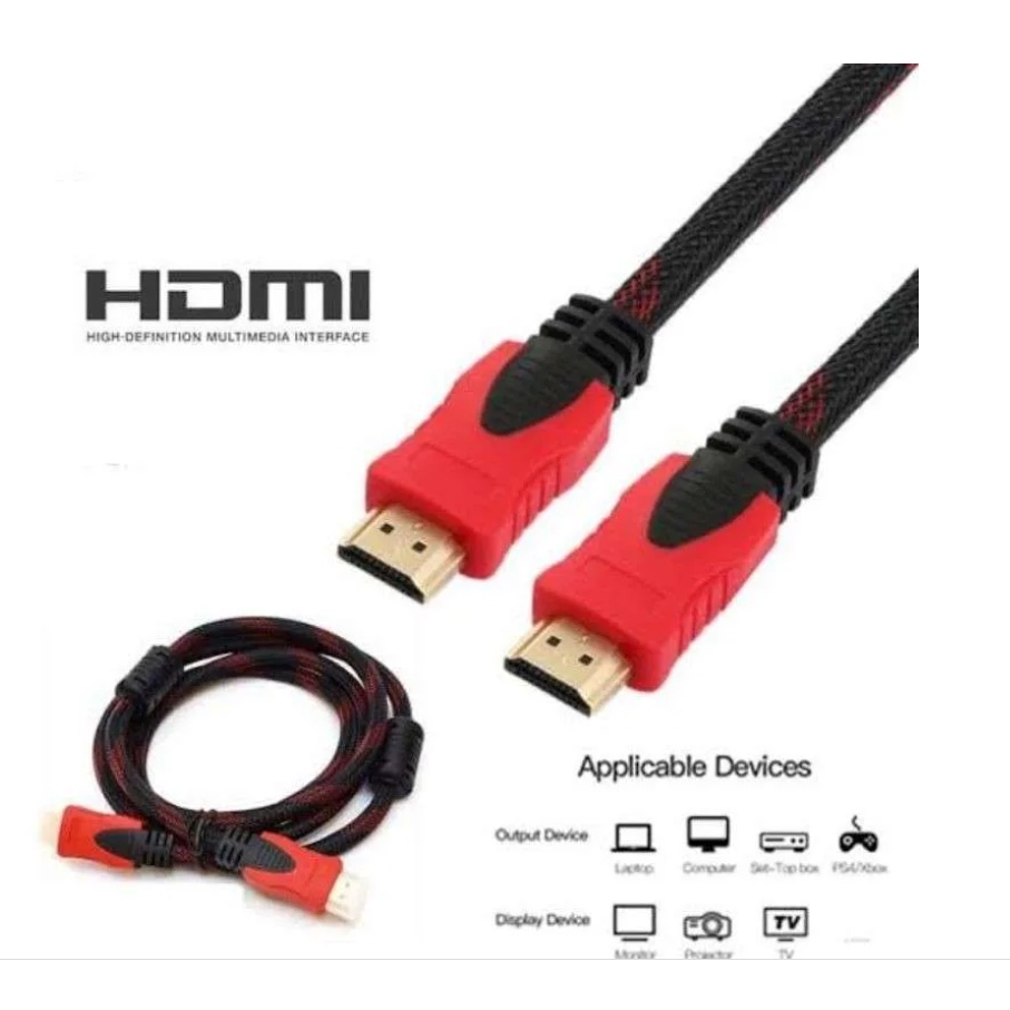 Kabel HDMI to HDMI Jaring 1.5m 3m 5m 1,5m 1.5 1,5 3 5 meter