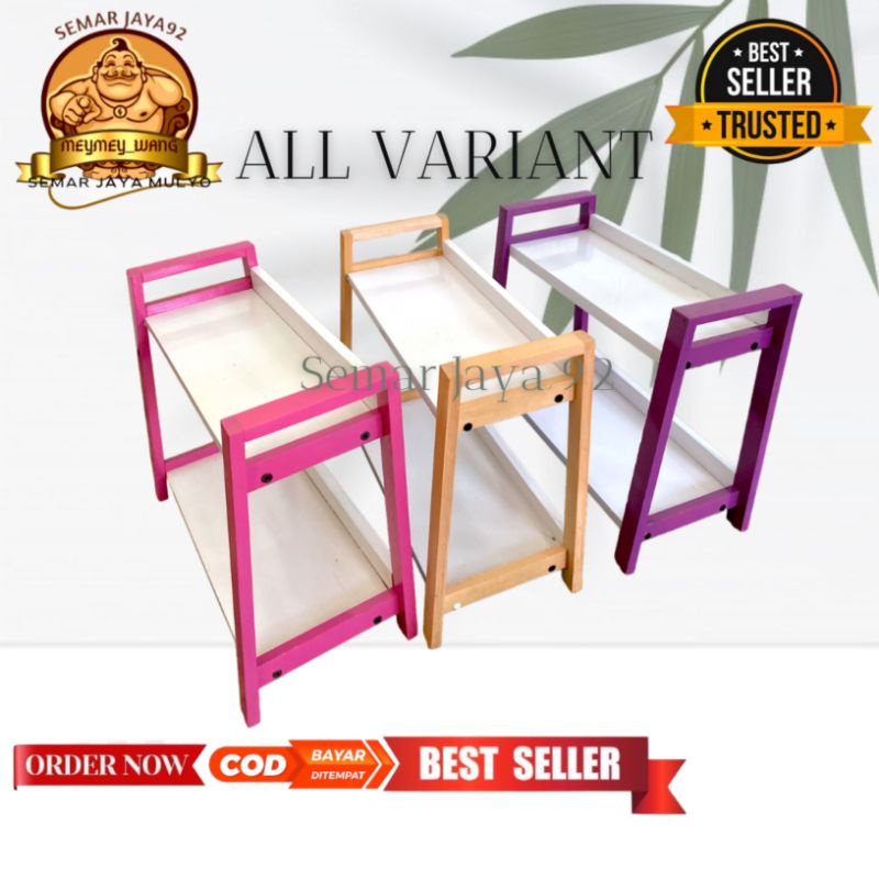 RAK CUSTOM WARNA BUMBU DAPUR 2 SUSUN MINIMALIS SERBAGUNA MUTU TERJAMIN
