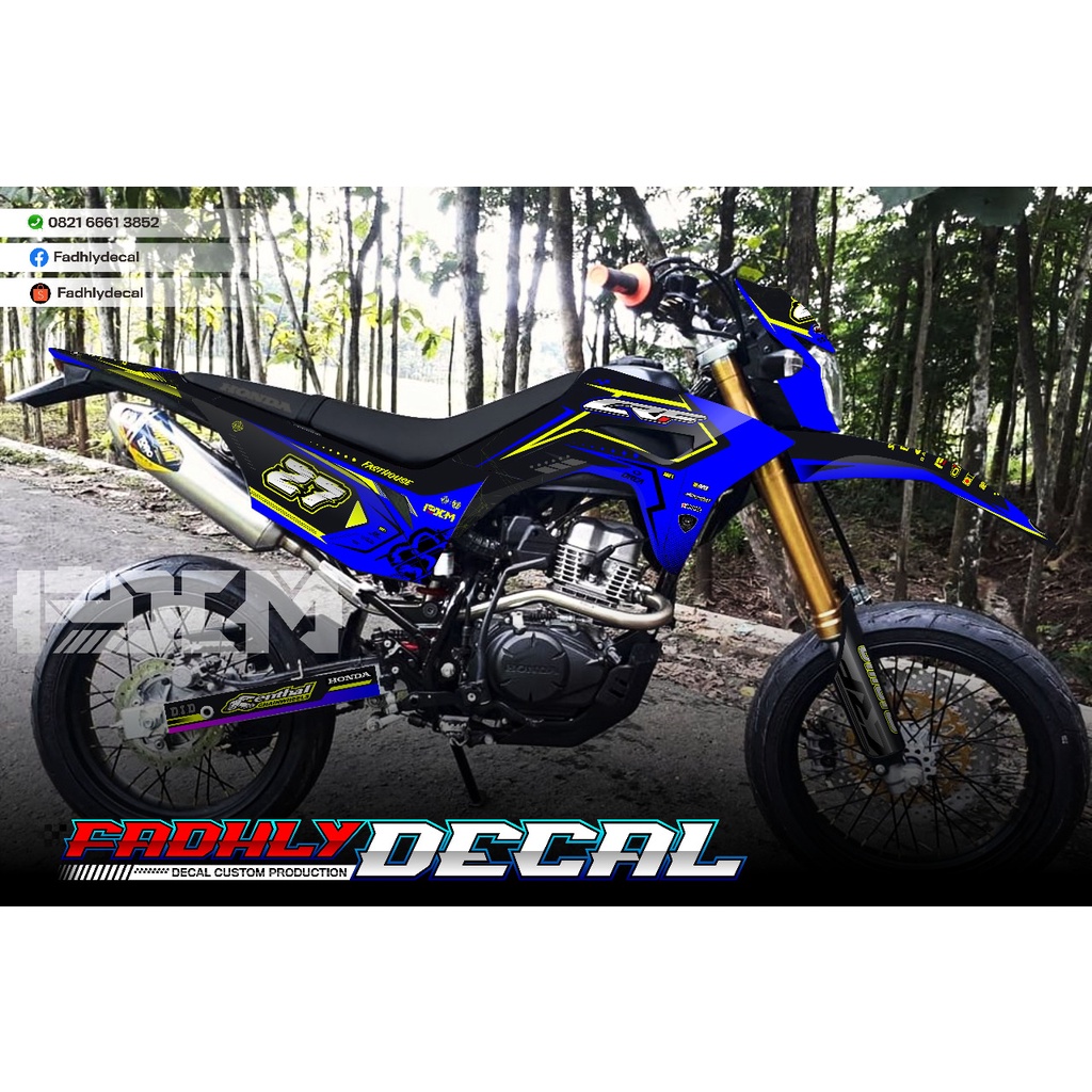 decal crf 150 l full body Biru Hitam keren elegan dengan pilihan warna lain