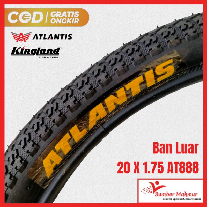 Ban Luar Sepeda Sepedah Anak BMX MINI CTB Lipat 20 x 1.75 20 x 2.125 Atlantis Kingland 20&quot; AT888 20 X 1.95 20 X 2.30