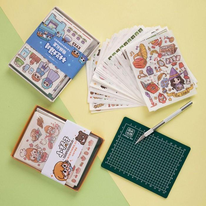 

Darnell1 Set Stiker Motif Kartun Hewan / Buah / Hewan / Geometri /