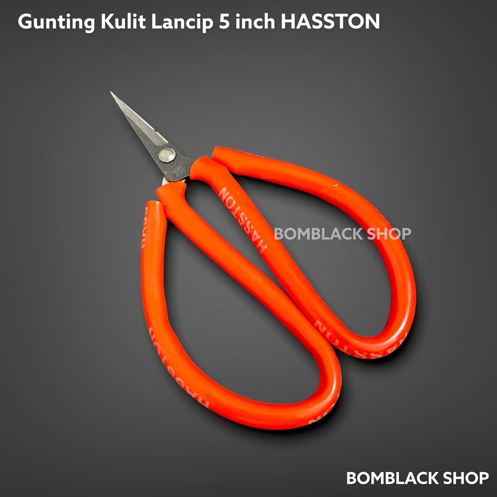 HASSTON Gunting Kulit 5 inch Lancip Gunting Kodok Seng Benang Jahit Jait Kain Kertas Kardus Konveksi Mini Tajam Serbaguna