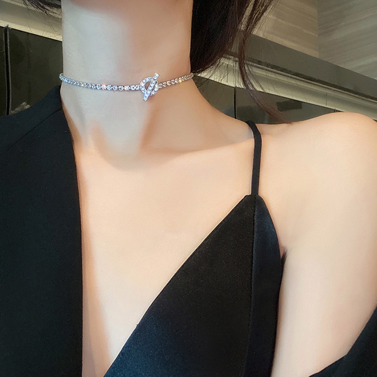 Choker Korea Zircon Shiny Untuk Wanita