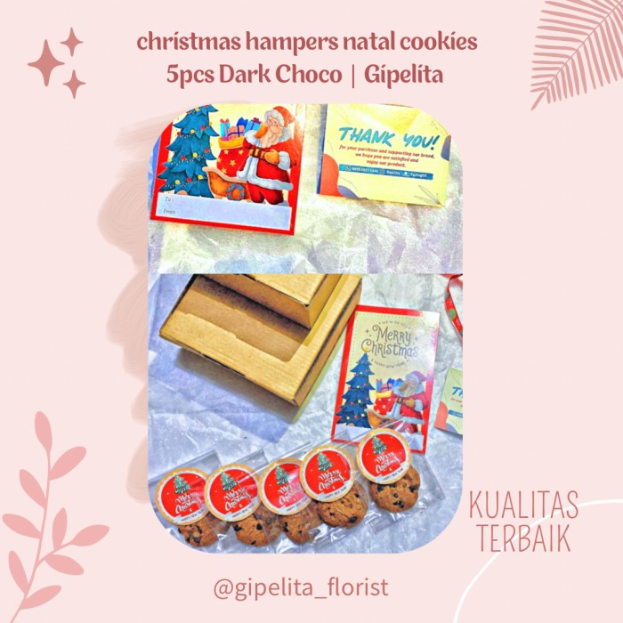 

Terlaris ✨ - christmas hampers natal cookies 5pcs Dark Choco | Gipelita 2.1.23