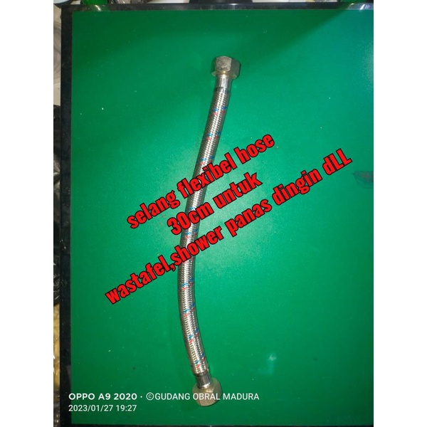 PROMO SERBA Rp10.000 selang flexibel hose uk 23,30,34,50 untuk wastafel,shower panas dingin dLL