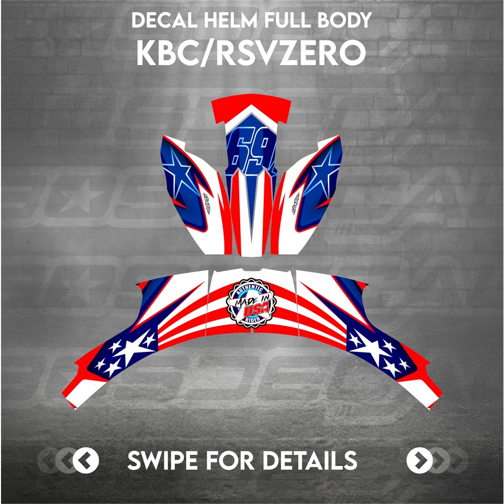 Decal sticker helm kbc rsv zero part1