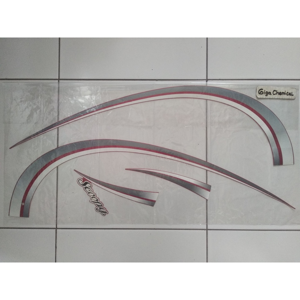 Striping Sticker Lis Honda Scoopy Karbu 2010 2011 2012 Merah Original