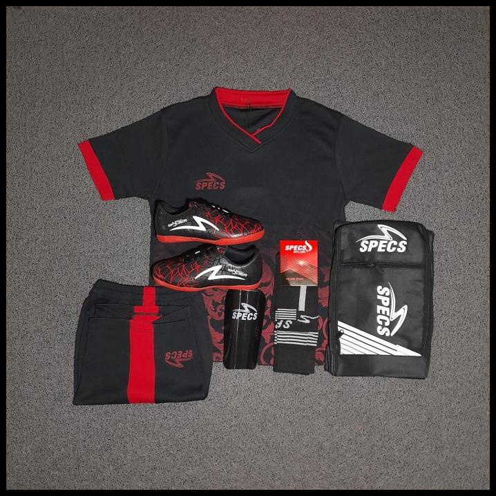 Paket Koplit 5 Set Sepatu Futsal Anak Specs Spyder Stelan Jersey