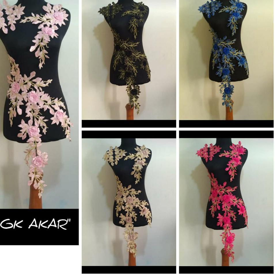 LAK.28Ja23ι ‣ RENDA BORDIR TEMPEL "GK AKAR" TERMURAH TERBARU MOTIF GAMIS PANJANG