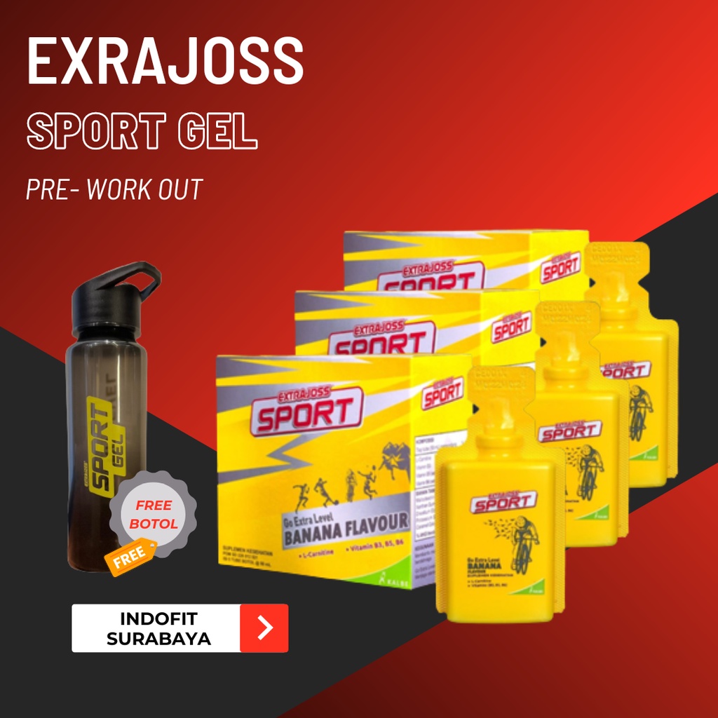 Jual Energy Gel Sport Gel Extra Banana Flavor Per 3 BOX Free Botol