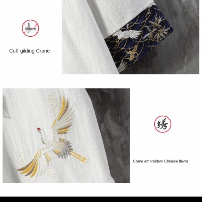 Best Seller Simple Embroidery Chongsam Chinese Kimono / Baju Sulam Cina Style