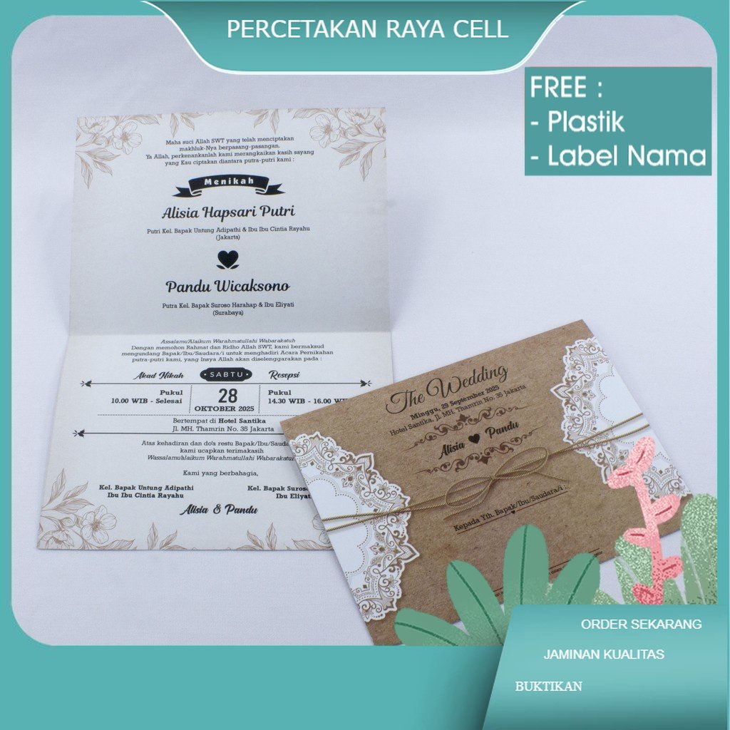 

Undangan Pernikahan Kode Avis 101 Murah Sudah Cetak