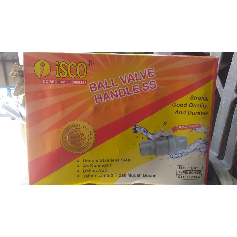 Stop Kran 3/4 Inch Gagang Besi - Kran Pvc Ball Valve