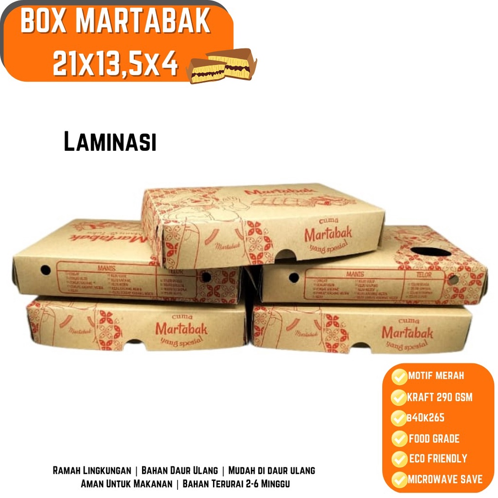 Dus Martabak 21X13.5X4 Box Martabak (B40K265-Laminasi)