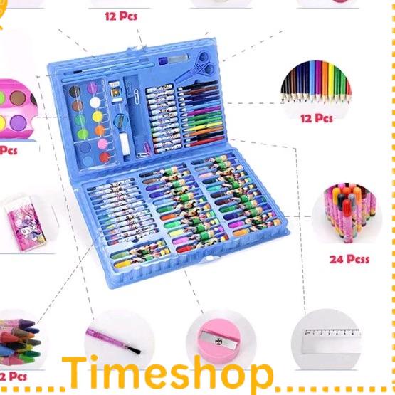 

빠 TS Pensil Warna Set 86 in 1 / Cair Crayon dan Kayu / Krayon Set / Cat Air / Stationary Hot Sale !!