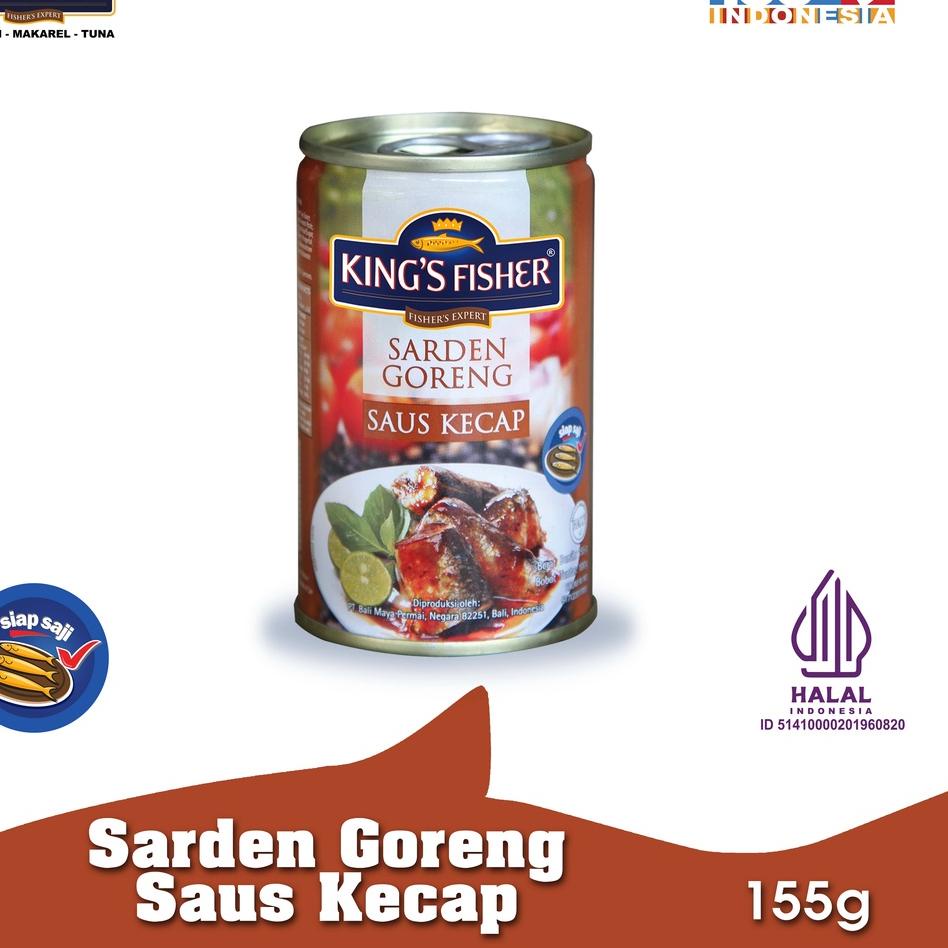 

Terbaik King's Fisher Sarden goreng mini rasa saus kecap Makanan Kaleng 155 gr buruan