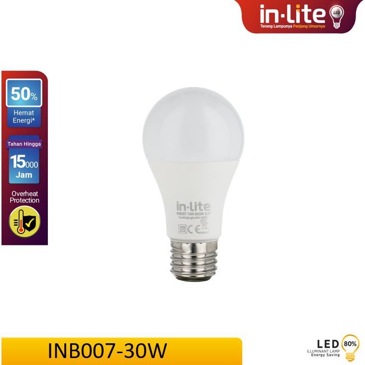 Bohlam 30w Inlite LED 30 w Putih Kuning Lampu 30 watt In Lite Bulb
