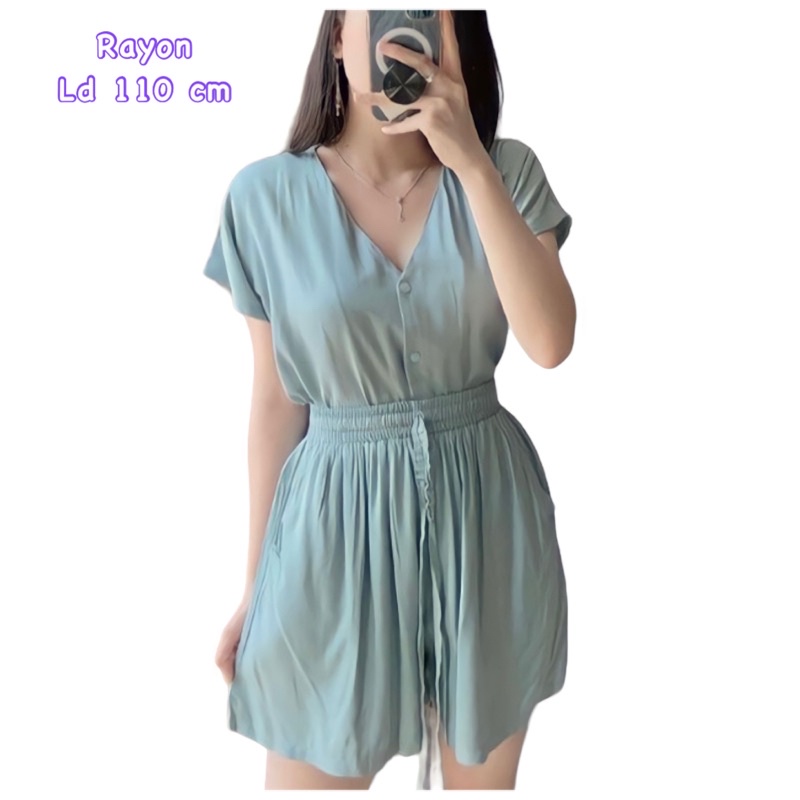 setelan rayon hp/baju tidur/set baju wanita