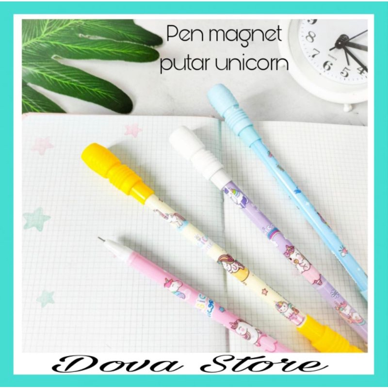 

Pulpen putar magnet unicorn 1pcs bisa cod