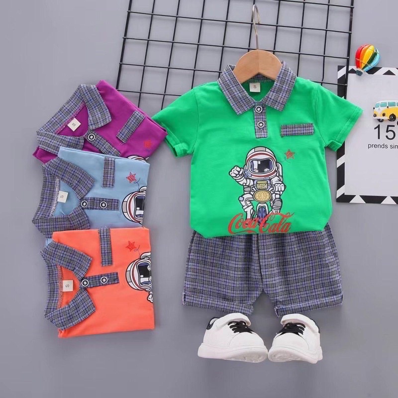 SETELAN KERAH ANAK IMPORT | STL001 | SETELAN KEMEJA ANAK LAKI | SETELAN POLO ANAK COWOK IMPORT