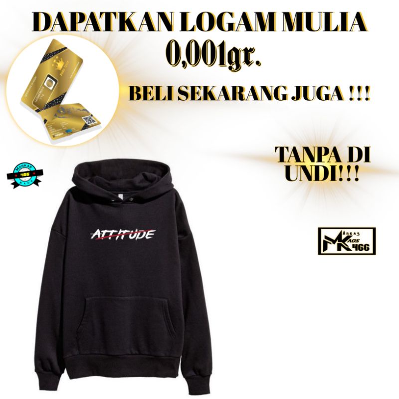 BAYAR DI TEMPAT || Hoodie Original Attitude | Sweater Attitude  | IS Unisex | Hoddie Attitude Hitam