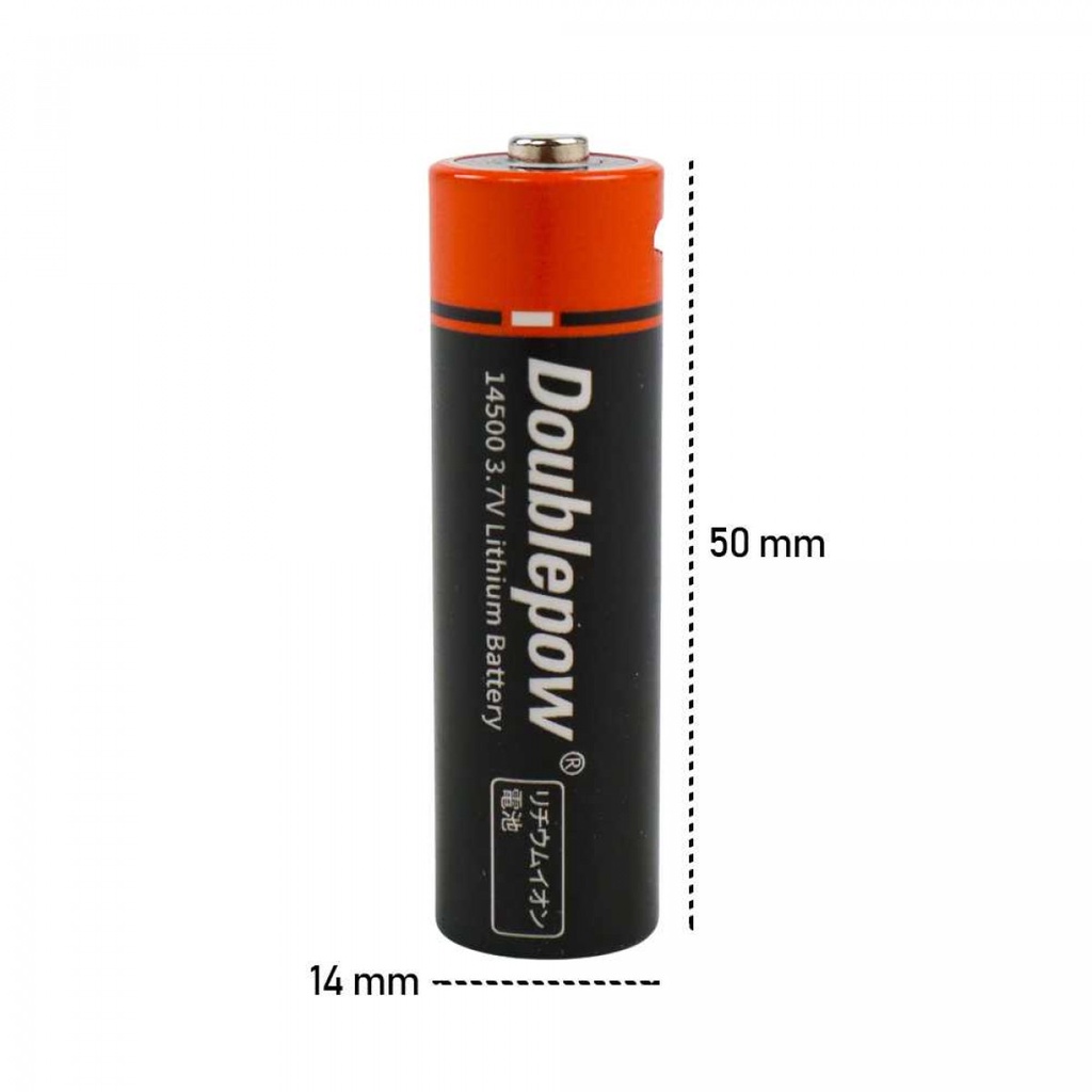 Baterai 14500 Li-Ion Rechargeable Isi Ulang 3.7V 900mAh 1 PCS