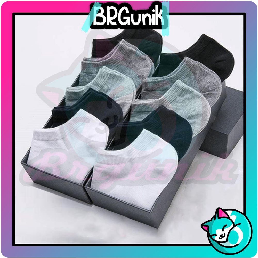 BRGUNIK Kaos Kaki Polos Motif Pendek Dibawah Mata Kaki Kaoskaki Office Olahraga Fashion KK025