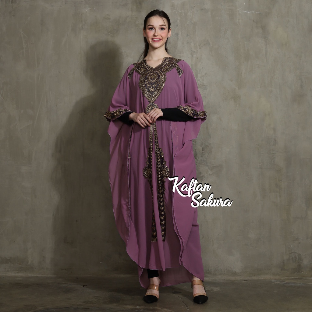 Jual TERMURAH!! Kaftan Jumbo Luna Warna Hitam Hijau Army Taro Lilac ...