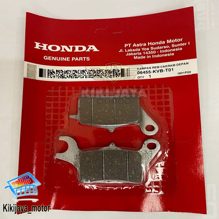 KAMPAS REM/DISPAD CAKRAM DEPAN KVB AHM HONDA VARIO / BEAT / SPACY ASLI