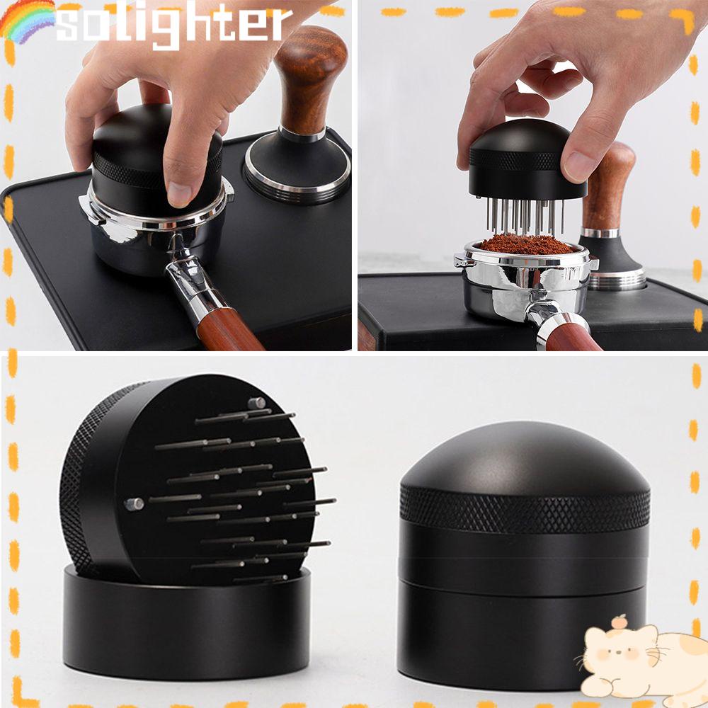 Solighter Espresso Distro Barista Professional Stainless Steel Distributor Kopi Alat Distro Tangan Muat 51mm Portafilter