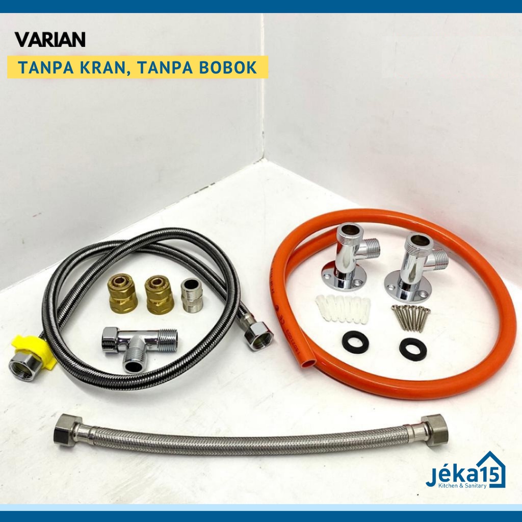 PAKET LENGKAP INSTALASI WATER HEATER GAS/LISTRIK/MIXER--HIGH QUALITY/DENGAN KRAN MIXER