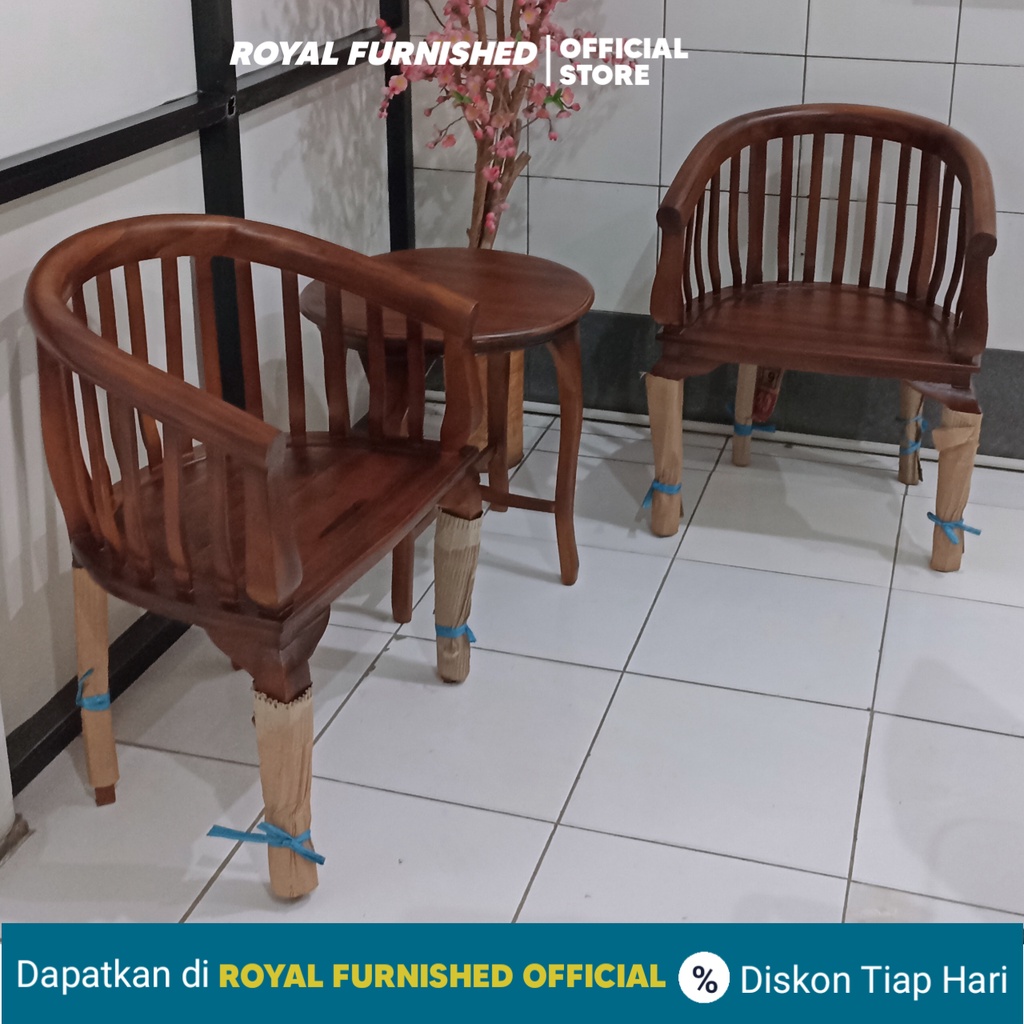 Kursi Teras Jati Betawi / Kursi Teras Jati Mangkok / Kursi Teras Jati Amerika / Kursi Teras Jati