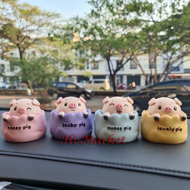 HIMARKET PAJANGAN DASHBOARD SHAKE HEAD GOYANG PIG BABI / PAJANGAN MOBIL SHINCHAN/HIASAN MOBIL/ PAJANGAN CUTE PIG / PAJANGAN SINCHAN TERBARU NEW