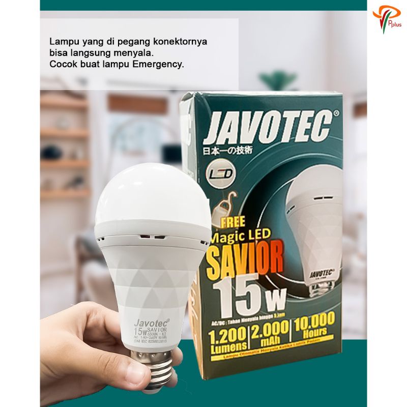 [ PPLUS ] Lampu Emergency  Magic JAVOTEC 10W 15W &amp; 20W Watt LED MAGIC JAVOTEC  10W 15W  &amp; 20W PUTIH / Emergency lamp / Lampu Cas untuk pasar malam / lampu Camping