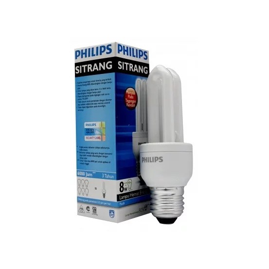 LAMPU PHILIPS SITRANG 8W 8 WATT PUTIH