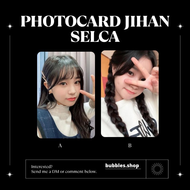 PHOTOCARD UNOFFICIAL JIHAN WEEKLY SELCA