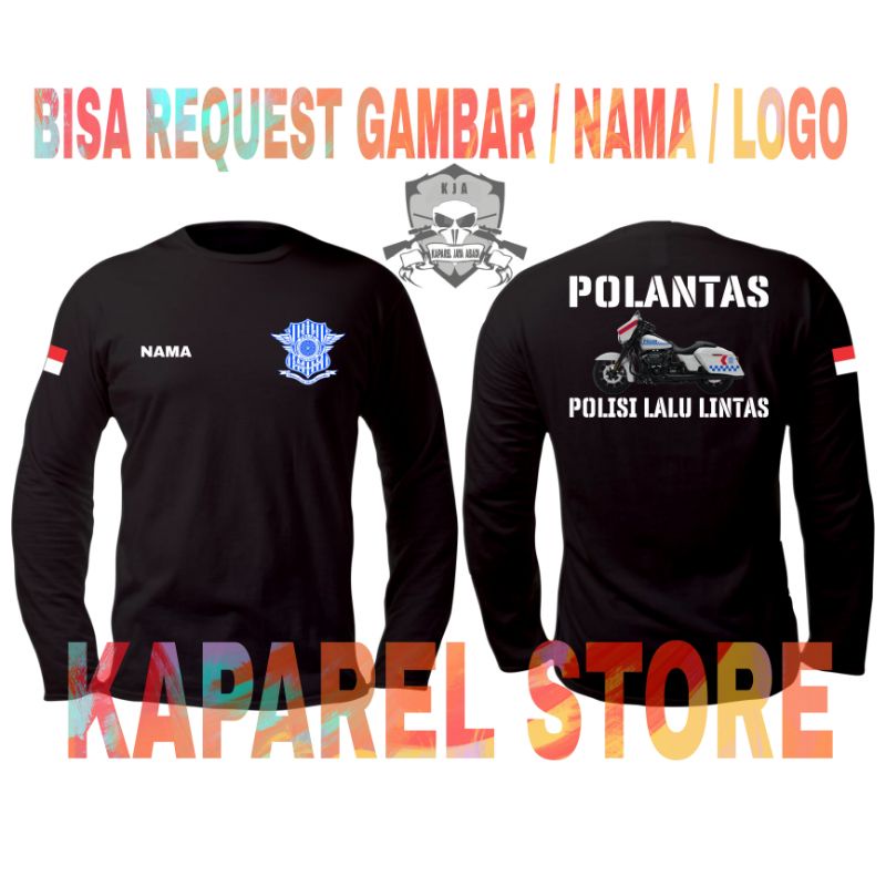 Kaos Logo Polantas Polisi Lalu Lintas / Baju Polisi Lalu Lintas / Atasan Polantas PJR Patroli Jalan 
