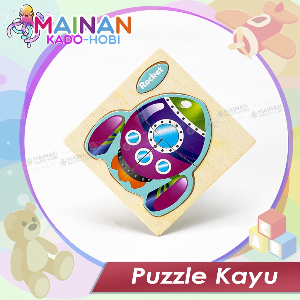 MAINAN ANAK WORLD PUZZLE GAMBAR KARAKTER TIMBUL