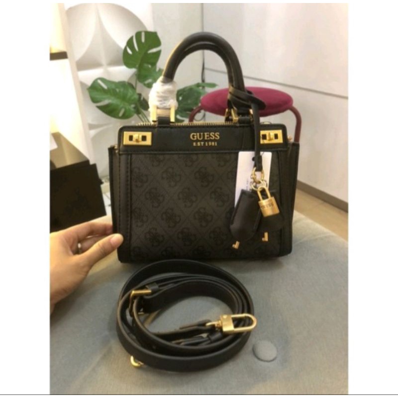 Guess katey satchel mini black