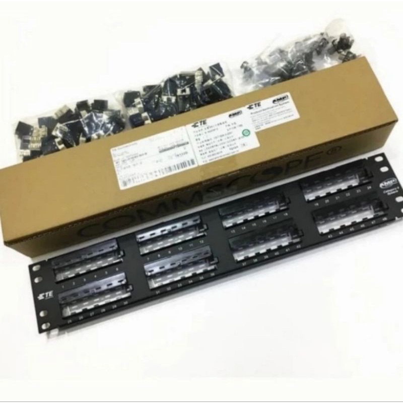 Patch Panel Cat6 48 Port + Modular Cat6 Comscope /AMP Cat 6