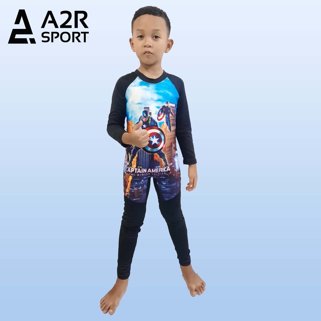 Baju Renang Anak laki-laki TK dan SD model diving panjang karakter