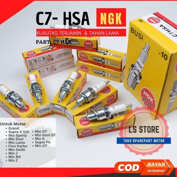 10Pcs Busi Motor Busi Mio Z Busi Mio Gt Busi Soul Gt Busi Ngk C7Hsa